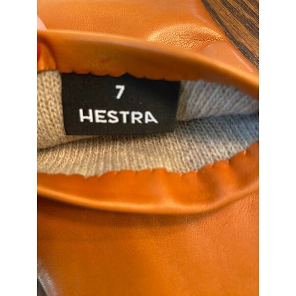 Hestra Womens Leather Hairsheep Gloves Size 7 Lined In Soft Wool New With Tags - Picture 5 of 9